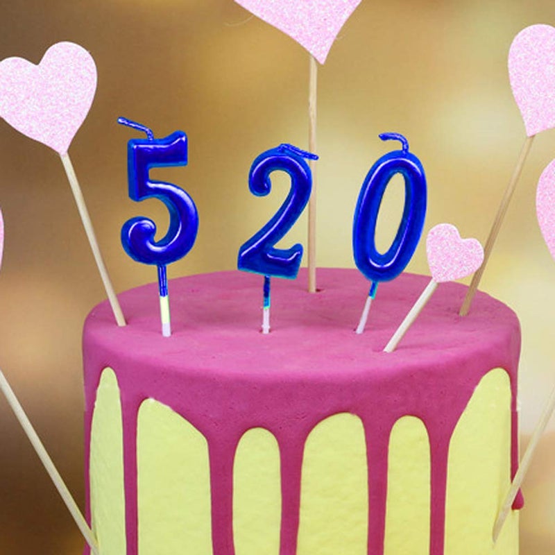 XNOVA Blue Birthday Candles 5 Candle 5th Five Years Cake Bady Roman Numberal Cool Number Candle No 50 51 52 53 54 55 56 57 58 59 - Image 3